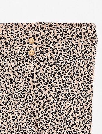 Legging long côtelé à motif