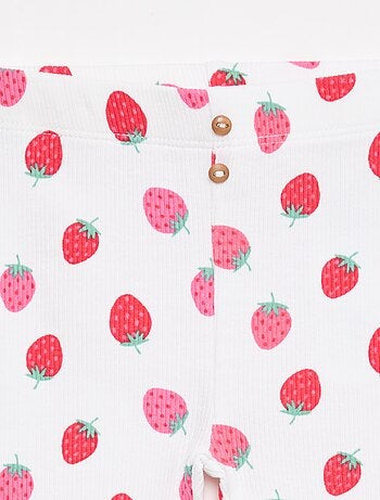 Legging long côtelé à motif