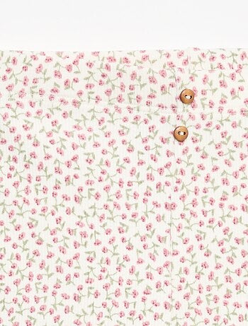 Legging long côtelé à motif