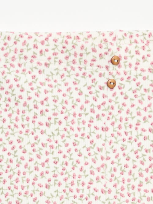 Legging long côtelé à motif - Kiabi