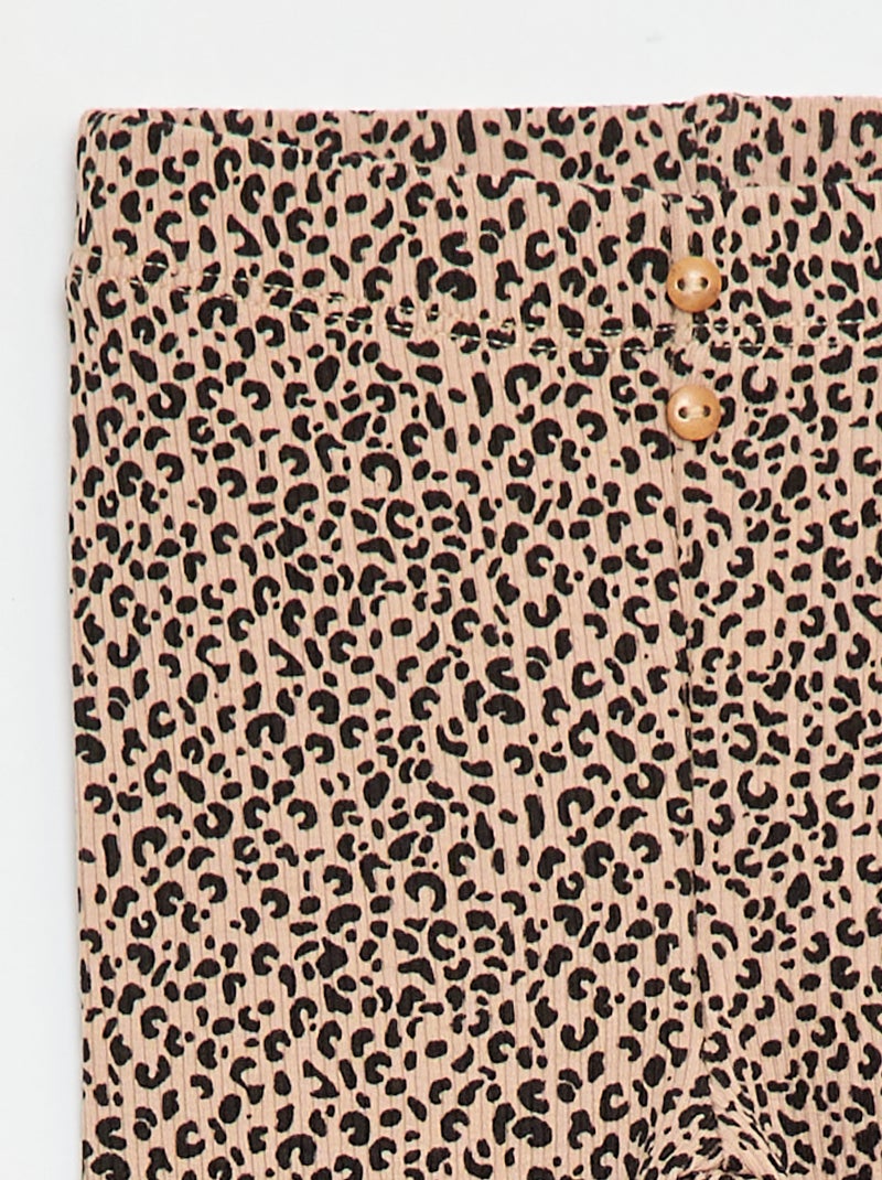 Legging long côtelé à motif Léopard - Kiabi