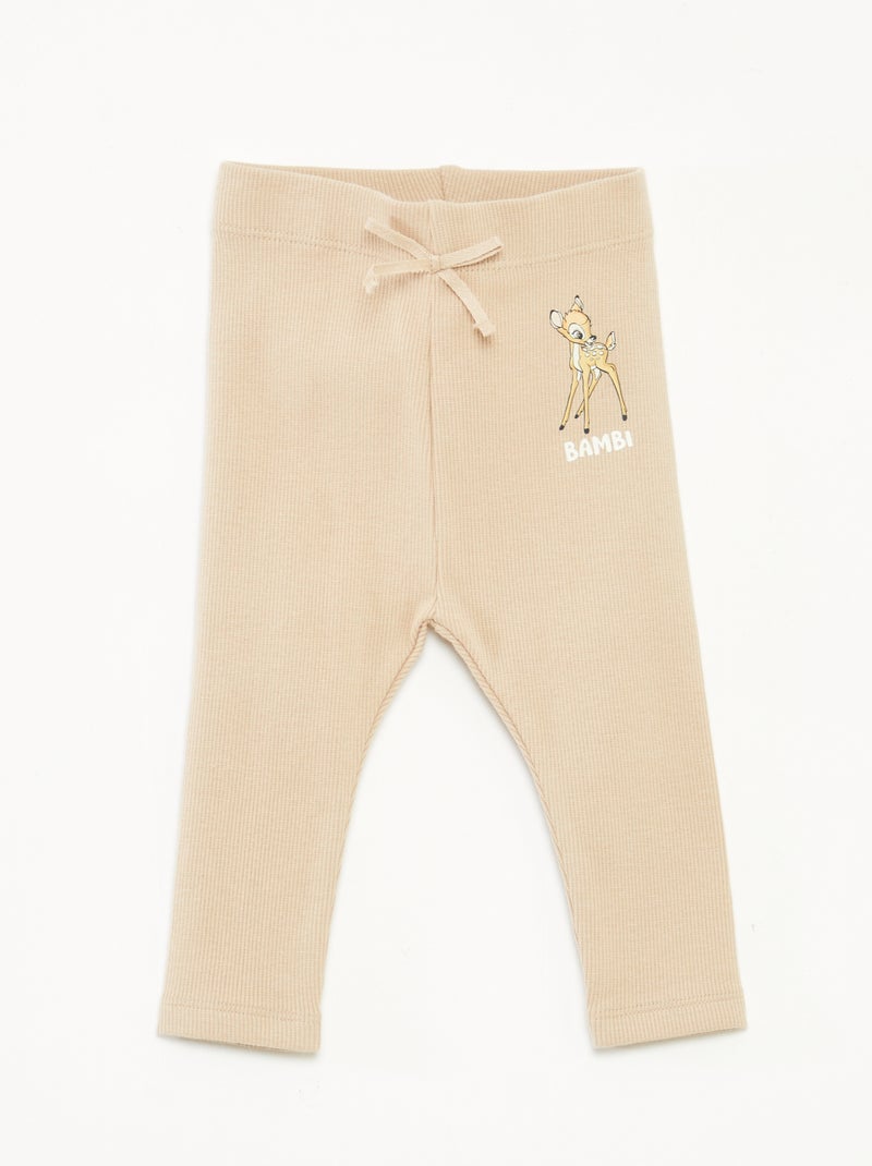 Legging long côtelé ‘Disney' Beige - Kiabi