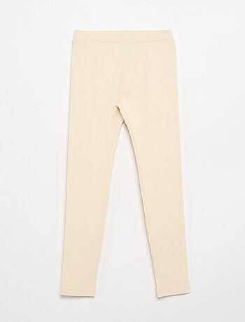 Legging long côtelé uni