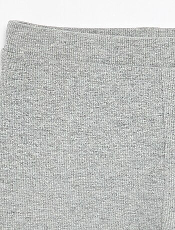 Legging long côtelé uni