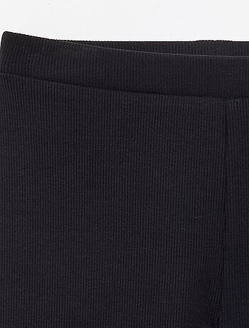 Legging long côtelé uni