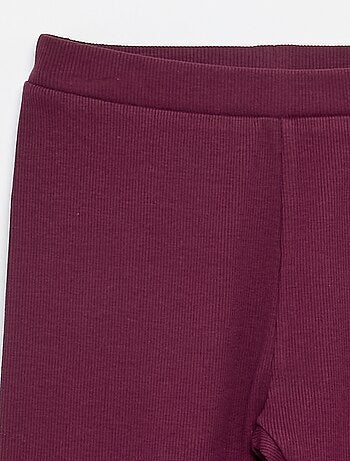 Legging long côtelé uni