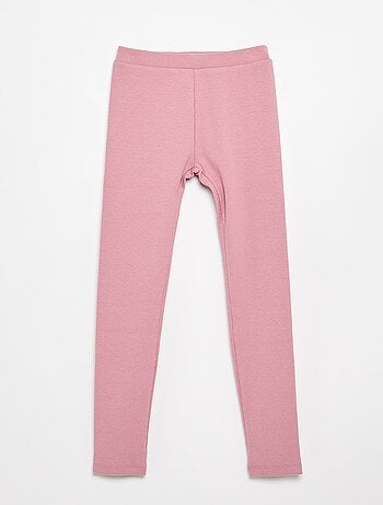 Legging long côtelé uni