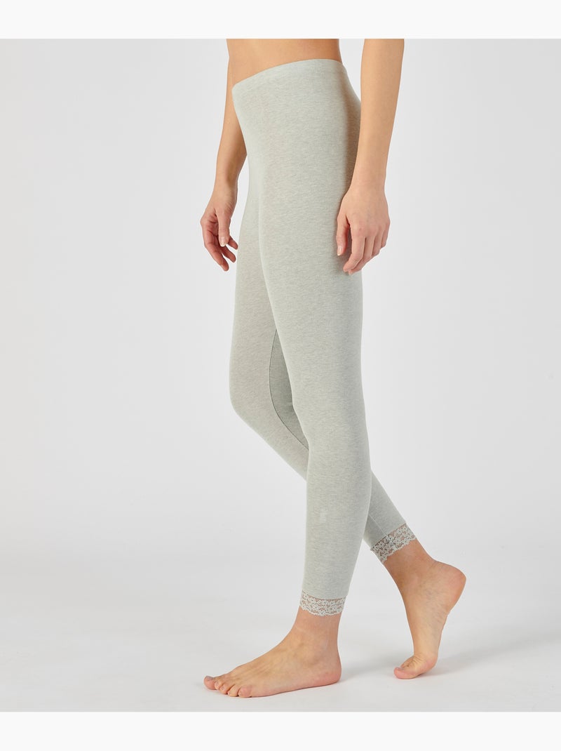 Legging long dentelle Thermolactyl Sensitive - Damart Gris - Kiabi