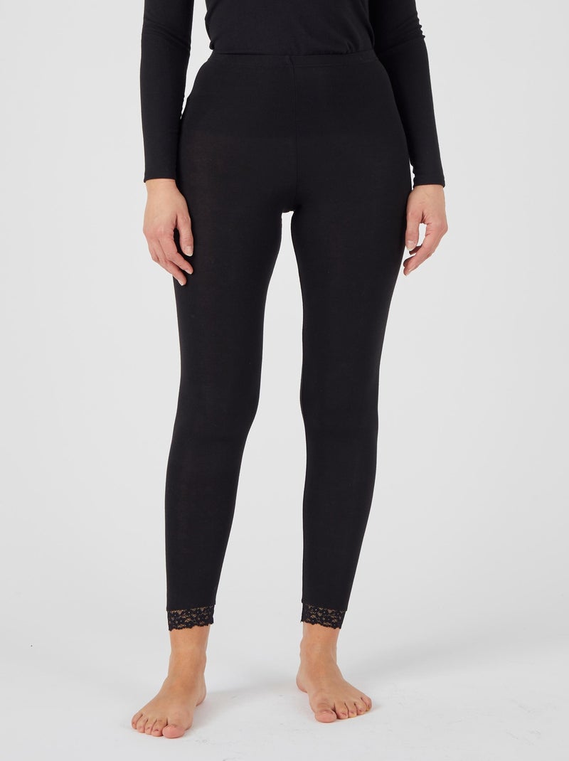 Legging long dentelle Thermolactyl Sensitive - Damart Noir - Kiabi