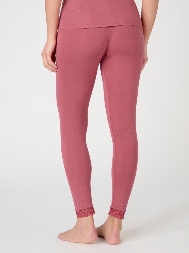 Legging long dentelle Thermolactyl Sensitive - Damart Rose - Kiabi