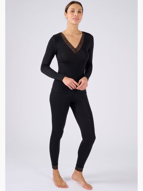 Legging long dentelle Thermolactyl Sensitive thermique - Damart - Kiabi