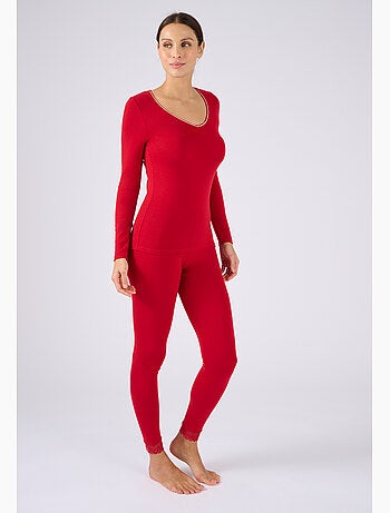 Legging long dentelle Thermolactyl Sensitive thermique - Damart