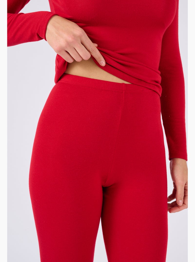Legging long dentelle Thermolactyl Sensitive thermique - Damart Rouge - Kiabi