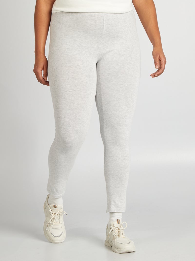 Legging long en coton Gris - Kiabi