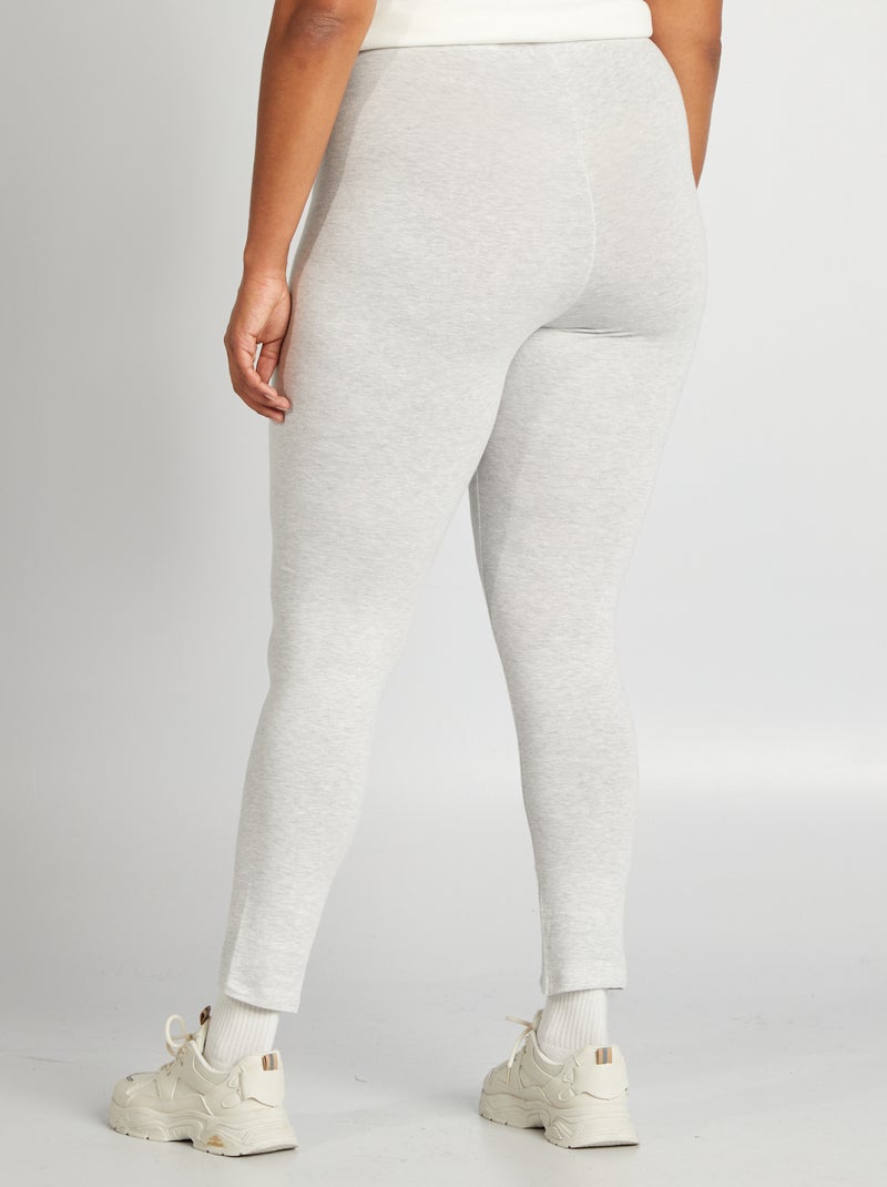 Legging long en coton Gris - Kiabi