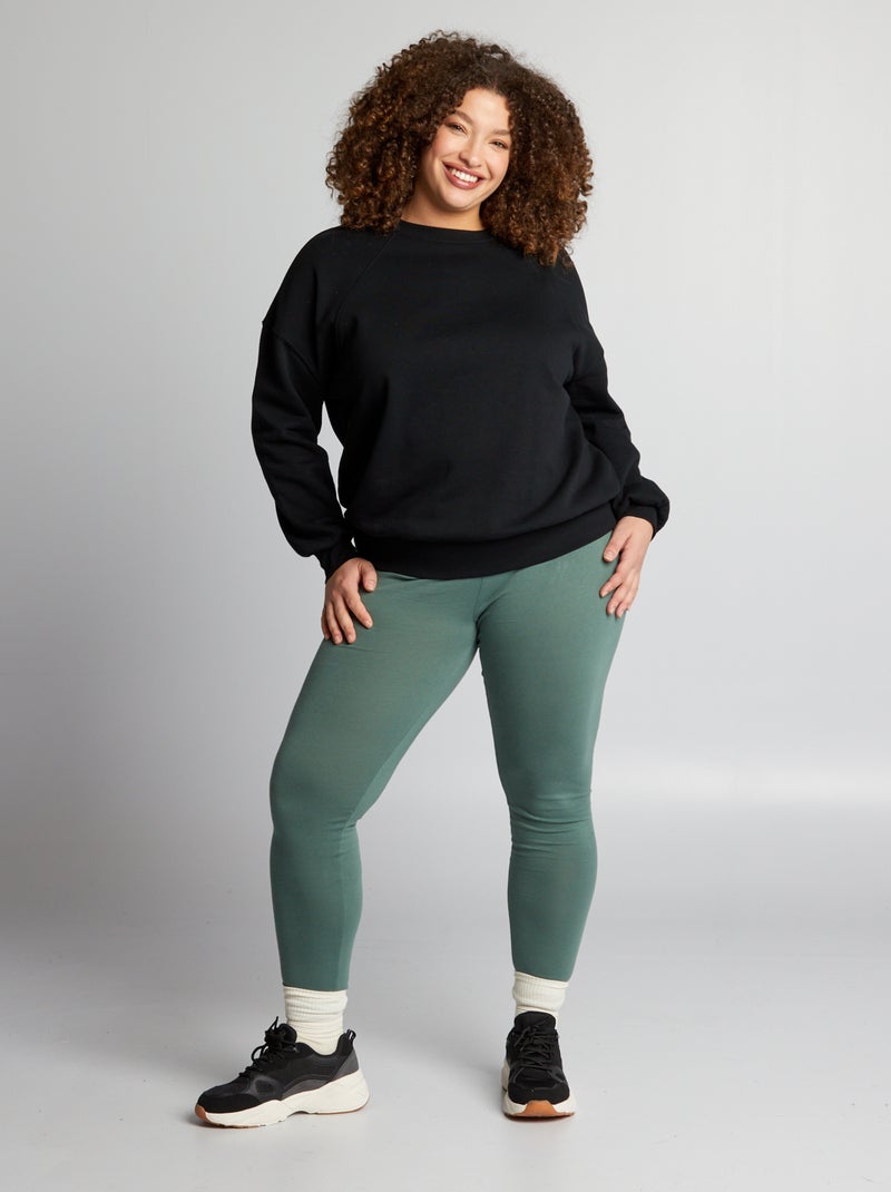 Legging long en coton Vert - Kiabi