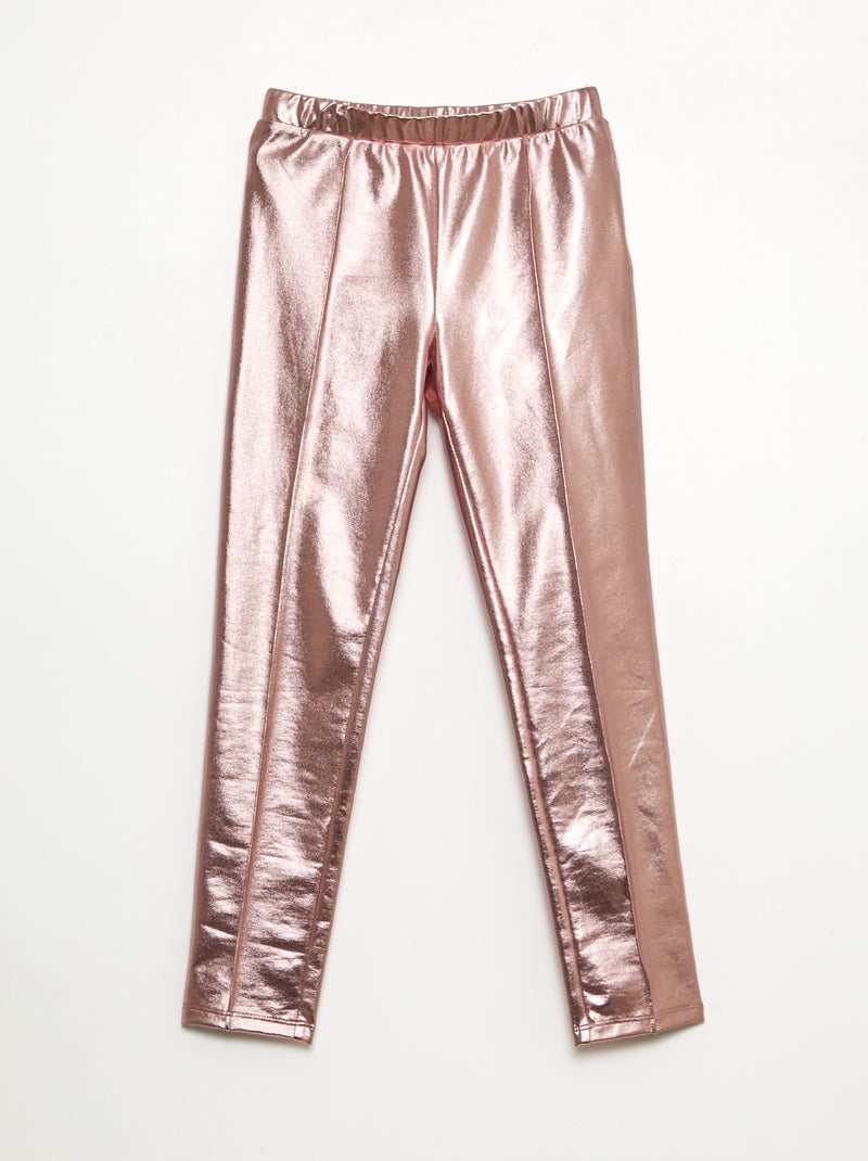 Legging long en simili Rose - Kiabi