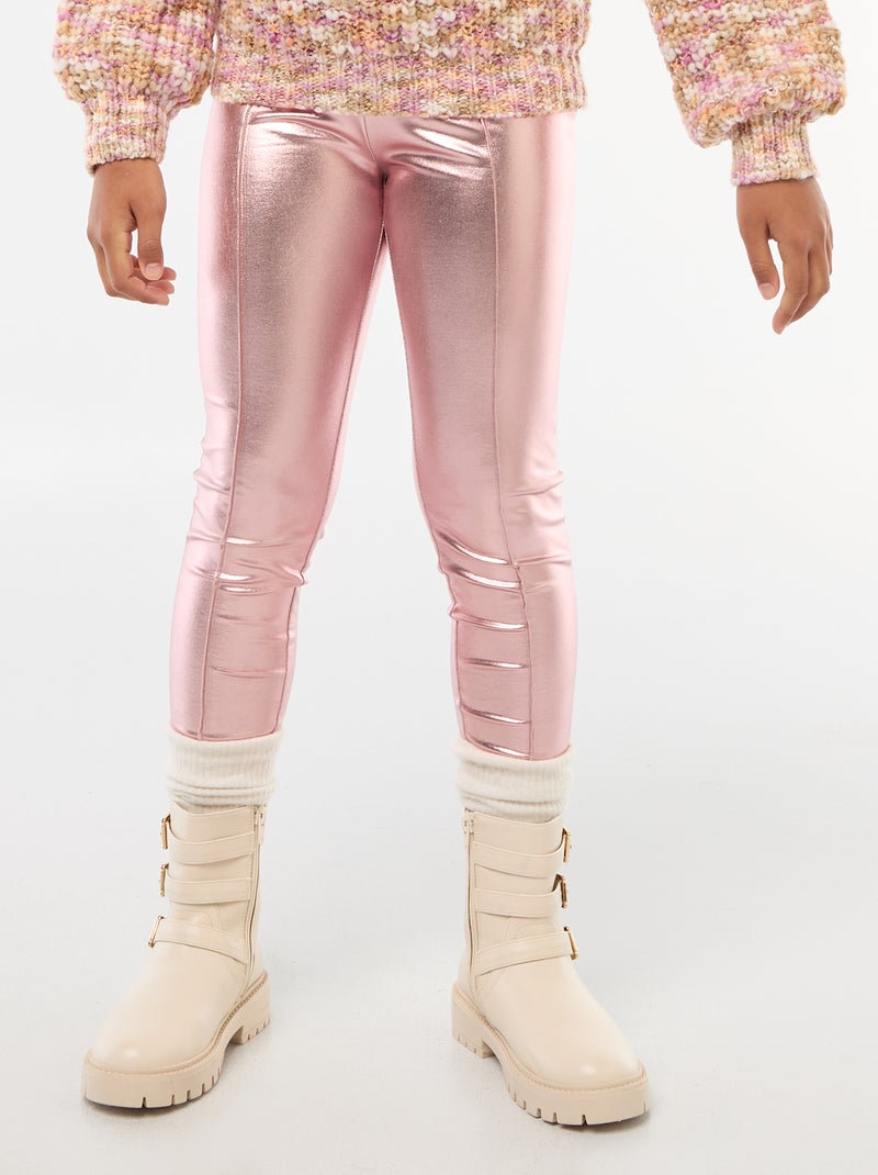 Legging long en simili Rose - Kiabi
