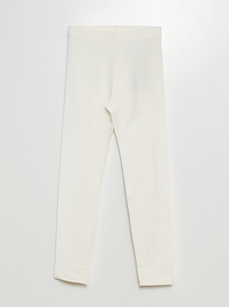 Legging long et stretch blanc - Kiabi