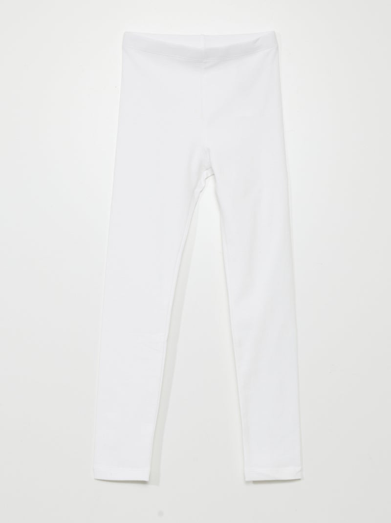 Legging long et stretch blanc - Kiabi