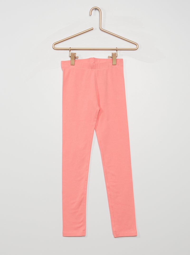 Legging long et stretch Rose corail - Kiabi