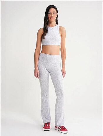 Legging long évasé à rayures et coupe slim mixray