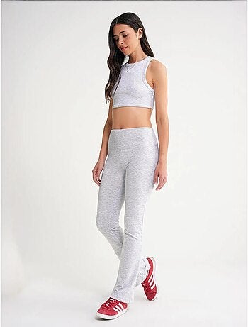 Legging long évasé à rayures et coupe slim mixray