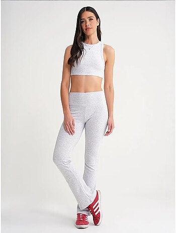 Legging long évasé à rayures et coupe slim mixray