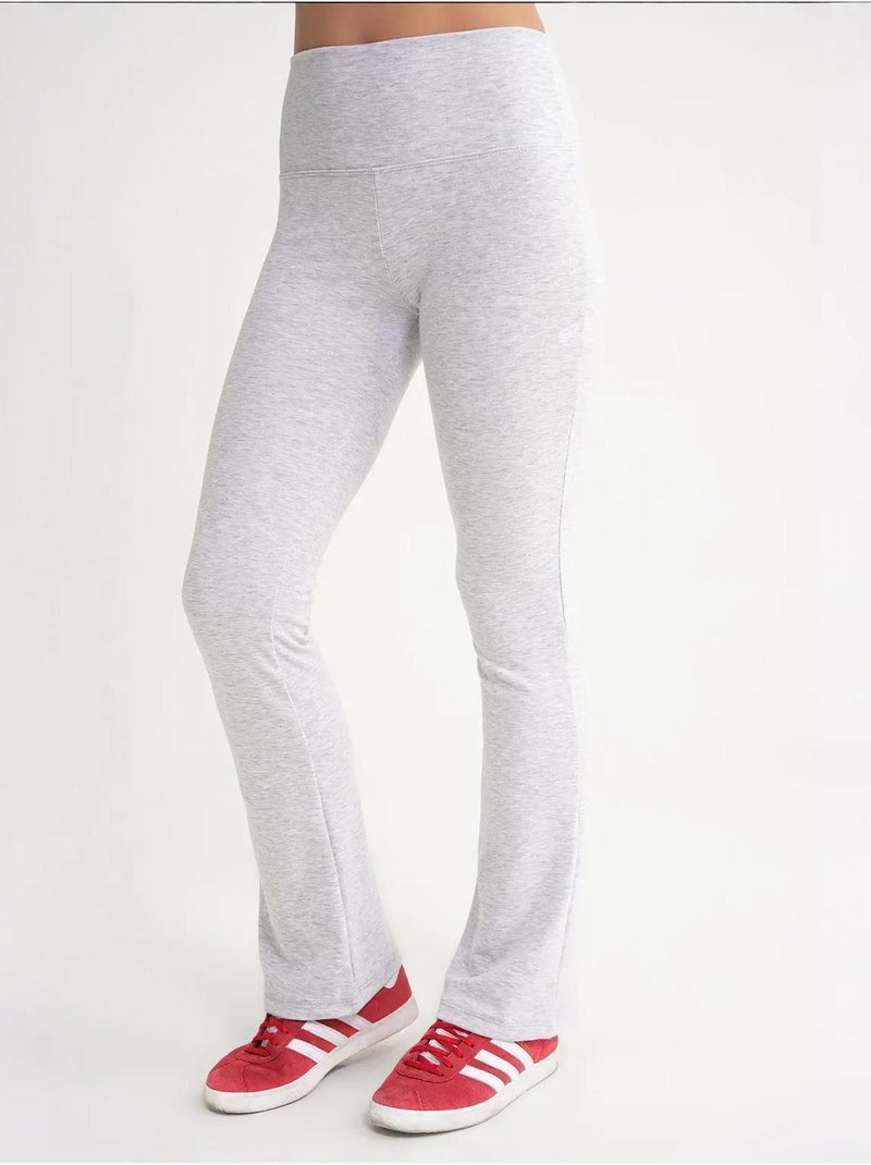 Legging long évasé à rayures et coupe slim mixray Gris - Kiabi