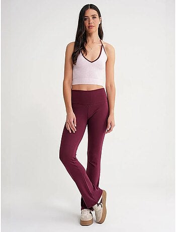 Legging long évasé à rayures et coupe slim mixray