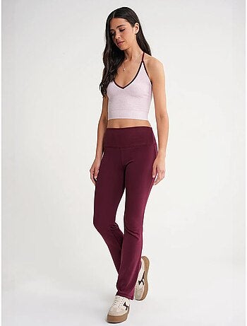 Legging long évasé à rayures et coupe slim mixray
