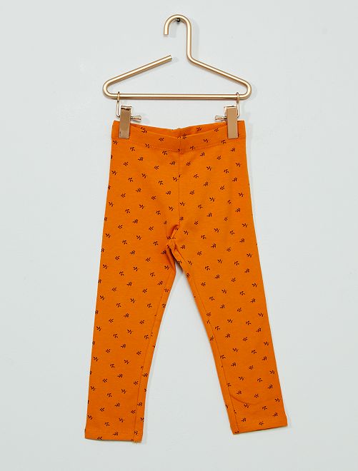 Legging long fantaisie - orange - Kiabi 
