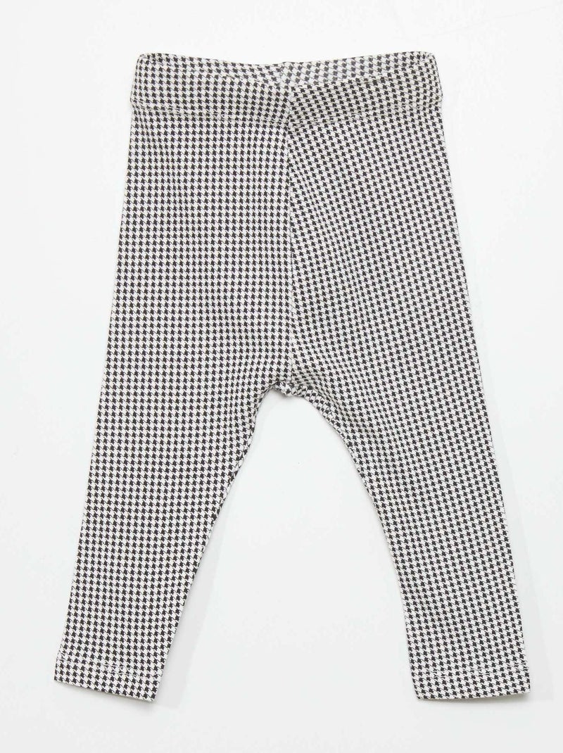 Legging long fantaisie pieds de poule - Kiabi
