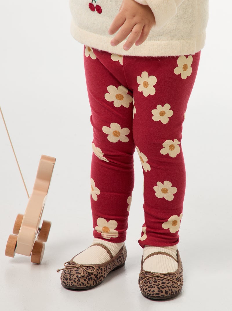 Pantalon Collant Bébé Fille BabyGap, Rouge Et Jaune, Neuf Avec étiquettes