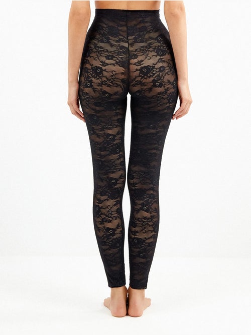 Legging long gainant sans coutures, en dentelle florale - Kiabi Legging long gainant sans coutures, en dentelle florale - Kiabi