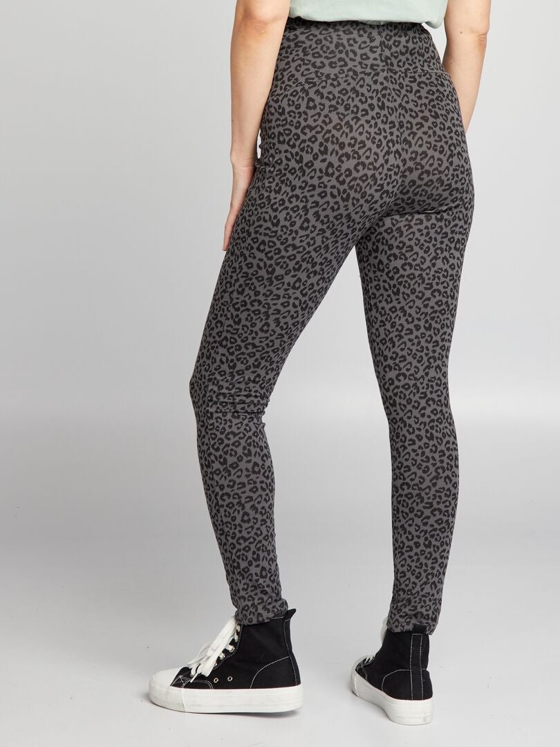 Legging grossesse motif 'léopard' - Noir - Kiabi - 9.00€