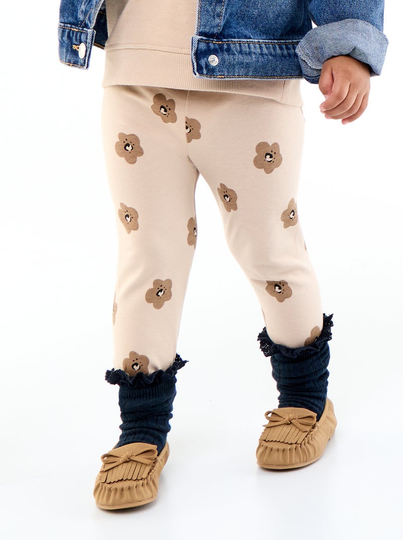 Legging long imprimé Beige - Kiabi