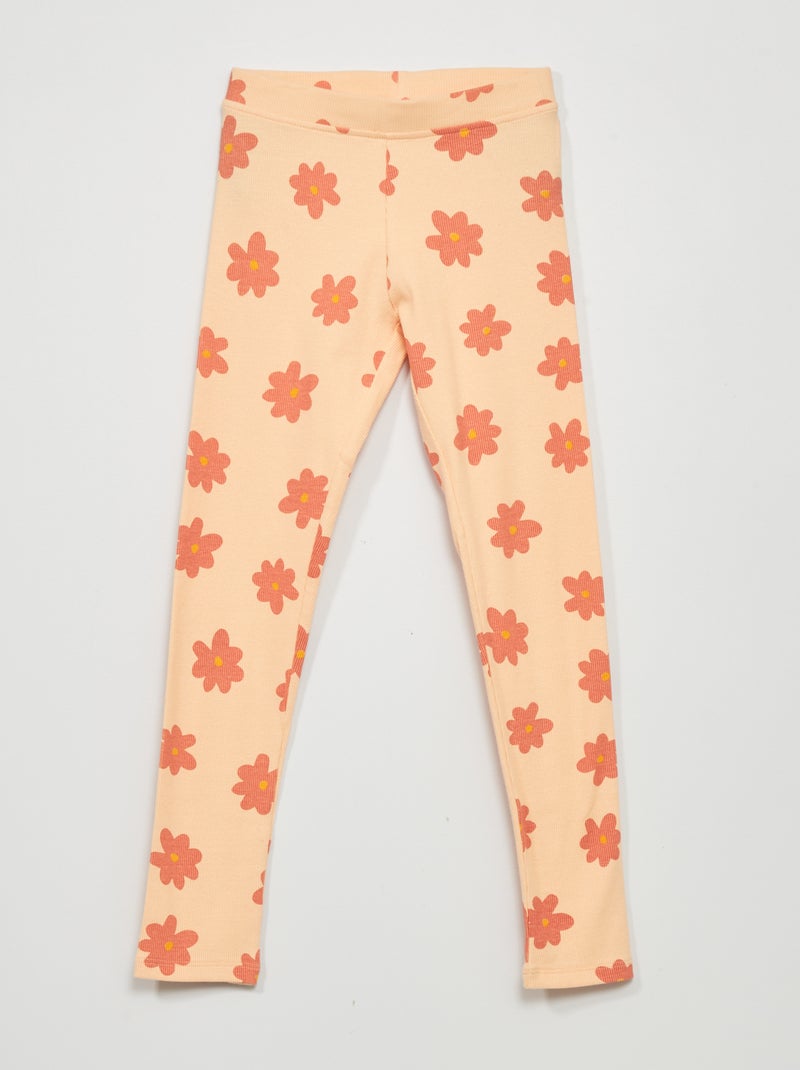 Legging long imprimé Orange - Kiabi