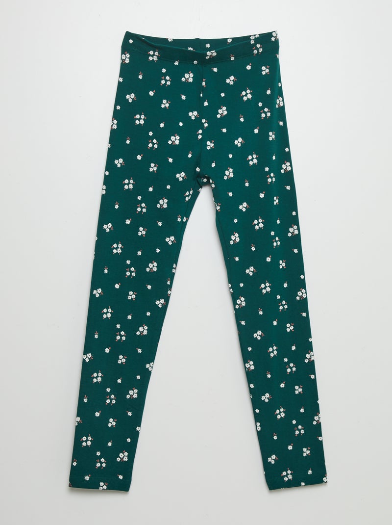 Legging long imprimé Vert - Kiabi