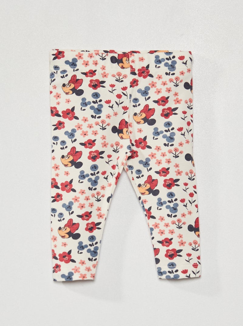 Legging long 'Minnie' de 'Disney' blanc/rose - Kiabi