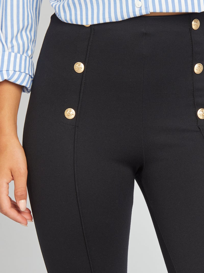 Legging long taille haute Noir - Kiabi