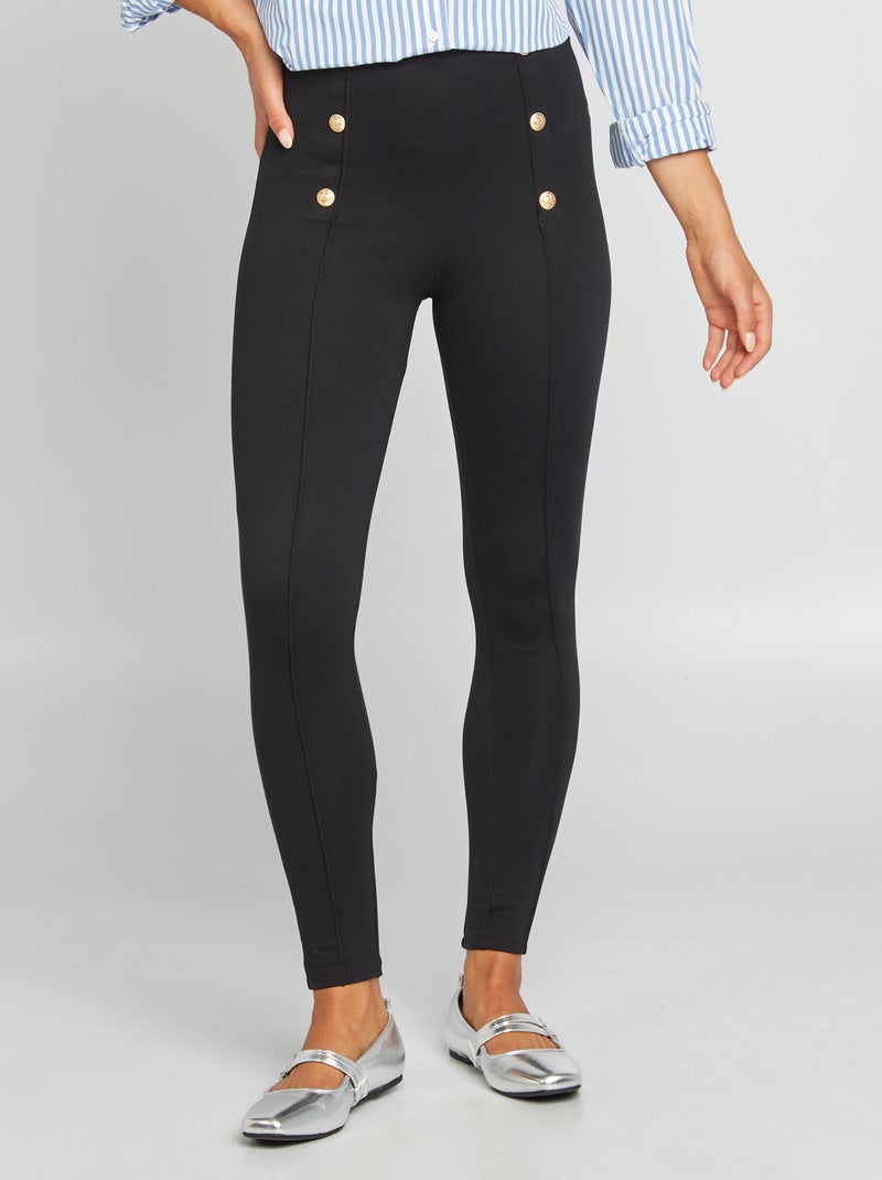 Legging long taille haute Noir - Kiabi