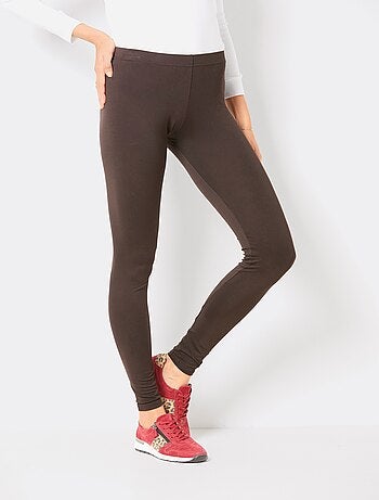 Legging long uni ceinture élastiquée