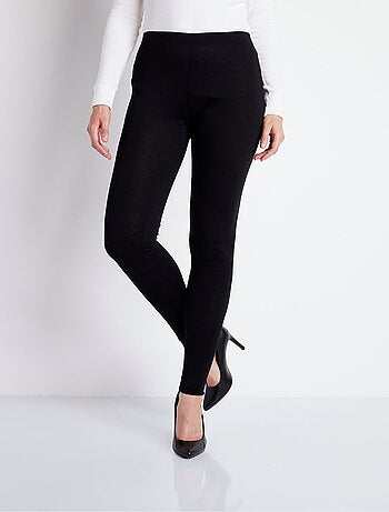 Legging long uni ceinture élastiquée