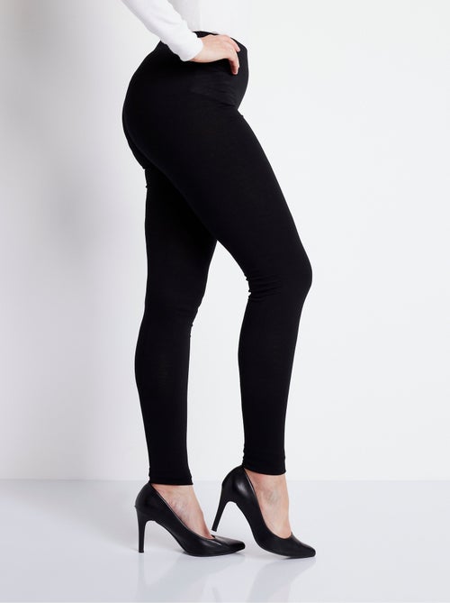 Legging long uni ceinture élastiquée - Kiabi