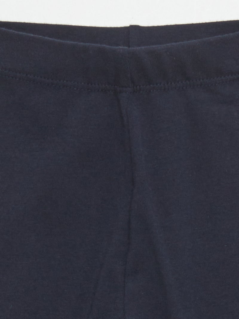 Legging long uni en maille jersey bleu marine - Kiabi