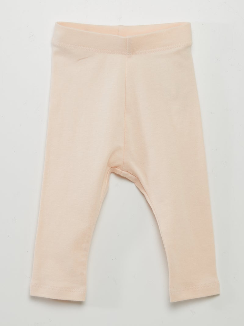 Legging long uni en maille jersey Rose - Kiabi