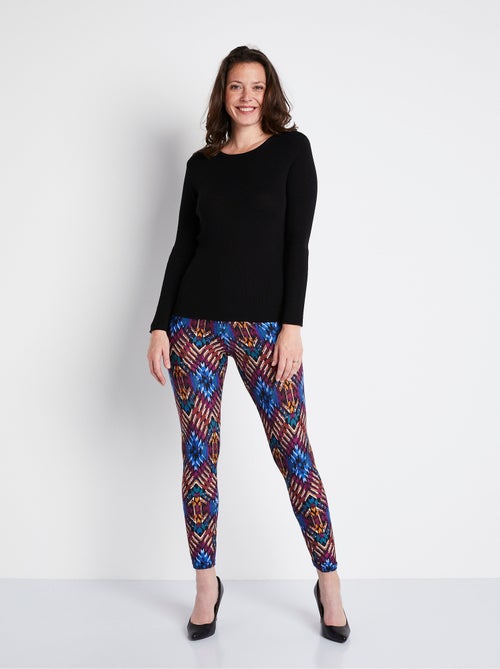 Legging long uni ou imprimé - Kiabi