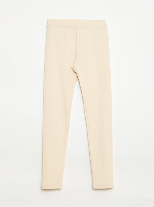 Legging maillé en coton uni - Kiabi