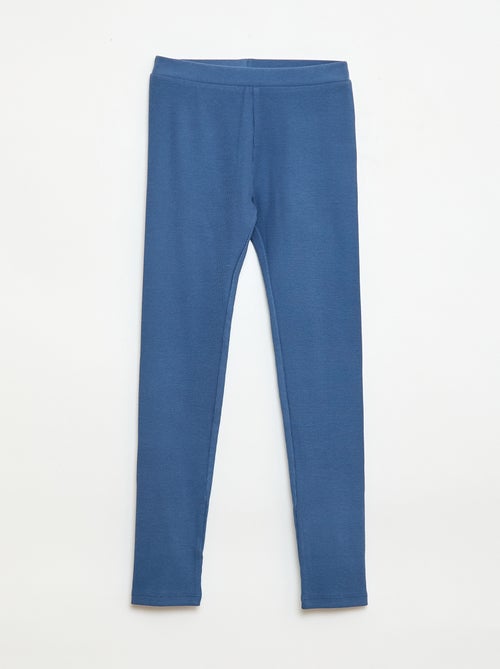 Legging maillé en coton uni - Kiabi